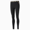 Metallic Nights Women's Leggings, Cotton Black-gold, small-SEA