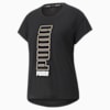 Modern Sports Women's Tee, Puma Black-Peach Parfait, small-SEA