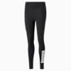 Power Logo Women's Leggings, Puma Black-White, small-PHL