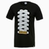 Men's SUEDE TEE, Cotton Black-LACE Graphic, small-SEA