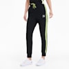 Classics T7 Knitted Women's Track Pants, Puma Black-Sunny Lime, small-SEA