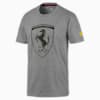Ferrari Big Shield Men's Tee, Medium Gray Heather, small-SEA