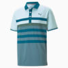 MATTR One Way Men's Golf Polo Shirt, Blue Glow-Blue Spruce, small-SEA