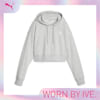 Classics Women's Cropped Hoodie, Light Gray Heather, small-PHL