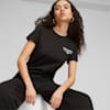 PUMA TEAM Women's Graphic Tee, PUMA Black, small-PHL