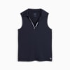 CLOUDSPUN Piped Sleeveless Women's Golf Polo, Deep Navy, small-NZL