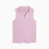 CLOUDSPUN Piped Sleeveless Women's Golf Polo, Pink Icing, small-AUS