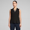 CLOUDSPUN Piped Sleeveless Golf Polo Women, PUMA Black, small