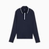You-V Women's Golf Long Sleeves Polo, Deep Navy, small-IDN
