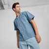 MMQ Seersucker Shirt, Zen Blue, small-PHL