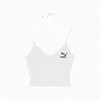 Crop Top Bergaris Wanita CLASSICS, PUMA White, small-IDN
