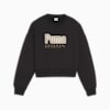 PUMA TEAM Women's Oversized Crew, PUMA Black, small-IDN