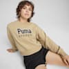 PUMA TEAM Women's Oversized Crew, Prairie Tan, small-PHL