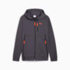 PUMATECH Men's Full-Zip Hoodie, Galactic Gray-Redmazing, small-AUS