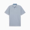 Isle Men's Golf Pique Polo, Blue Horizon-White Glow, small-SEA