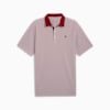 Pure Stripe Men's Golf Polo, Intense Red-White Glow, small-IDN