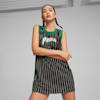 PUMA TEAM Women's Mesh Tank Dress, PUMA Black-AOP, small-SEA
