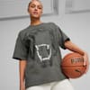 Game Love Cat Big Women's Basketball Tee, Mineral Gray, small-PHL