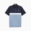 Pure Colourblock Men's Golf Polo, Deep Navy-Zen Blue, small-AUS
