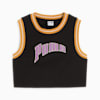 PUMA TEAM Women's Graphic Crop Top, PUMA Black, small-IDN