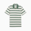 PUMA x QUIET GOLF CLUB Men's Golf Polo, Warm White-Deep Forest, small-SEA
