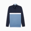 Pure Colorblock Men's Golf 1/4 Zip Pullover, Deep Navy-Zen Blue, small-AUS