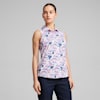 Polo da golf smanicata MATTR Bloom da donna, Pink Icing-White Glow, small