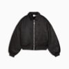 Satin Women's Bomber Jacket, PUMA Black, small-NZL