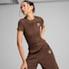CLASSICS Ribbed Slim Tee Women, Espresso Brown, small-AUS