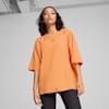 DARE TO Women's Oversized Cut-Out Tee, Bright Melon, small-AUS