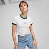 DOWNTOWN Graphic Baby Tee Women, PUMA White, small-PHL