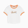DOWNTOWN Graphic Baby Tee Women, PUMA White-Bright Melon, small-THA