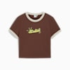 Kaos Grafis Bayi Perempuan DOWNTOWN, Espresso Brown, small-IDN