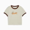 DOWNTOWN Graphic Baby Tee Women, Desert Dust, small-THA