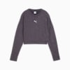 DARE TO Relaxed Washed Women's Crew, Galactic Gray, small-NZL