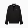 Waffle Fleece Quarter-Zip Men's Golf Top, PUMA Black, small-NZL