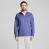 Waffle Fleece Golf Quarter-Zip Men, Blue Crystal, small