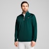 Waffle Fleece Quarter-Zip Men's Golf Top, Dark Myrtle, small-AUS