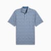MATTR Soto Golf Polo Men, Blue Horizon-Pelé Yellow, small-SEA