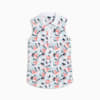Pique Borrego Sleeveless Golf Polo Women, White Glow-Silver Sky, small-SEA