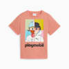 PUMA x PLAYMOBIL® Graphic Tee Kids, Deeva Peach, small