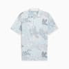 CLOUDSPUN Bloom Camo Men's Golf Polo, White Glow-Silver Sky, small-AUS