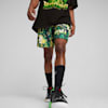 Shorts PUMA HOOPS x 2k, PUMA Green-PUMA Black-AOP, small