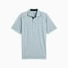MATTR Micro Floral Golf Polo Men, White Glow-Dark Myrtle, small-VNM