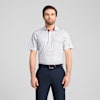 MATTR Burgh Golf Polo Men, White Glow-Deep Navy, small
