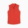 Aerlon Mock-Neck Sleeveless Golf Top Women, Red Fire, small-VNM