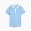 MATTR Morse Short Sleeved Golf Polo Women, Team Light Blue-Deep Navy, small-VNM