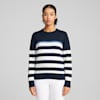 Resort Stripe Sweater Damen, Deep Navy-White Glow, small