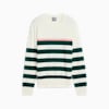 Damski sweter Resort Stripe, Warm White-Dark Myrtle, small