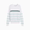 Resort Stripe Women's Sweater, Sea Glass-White Glow, small-AUS